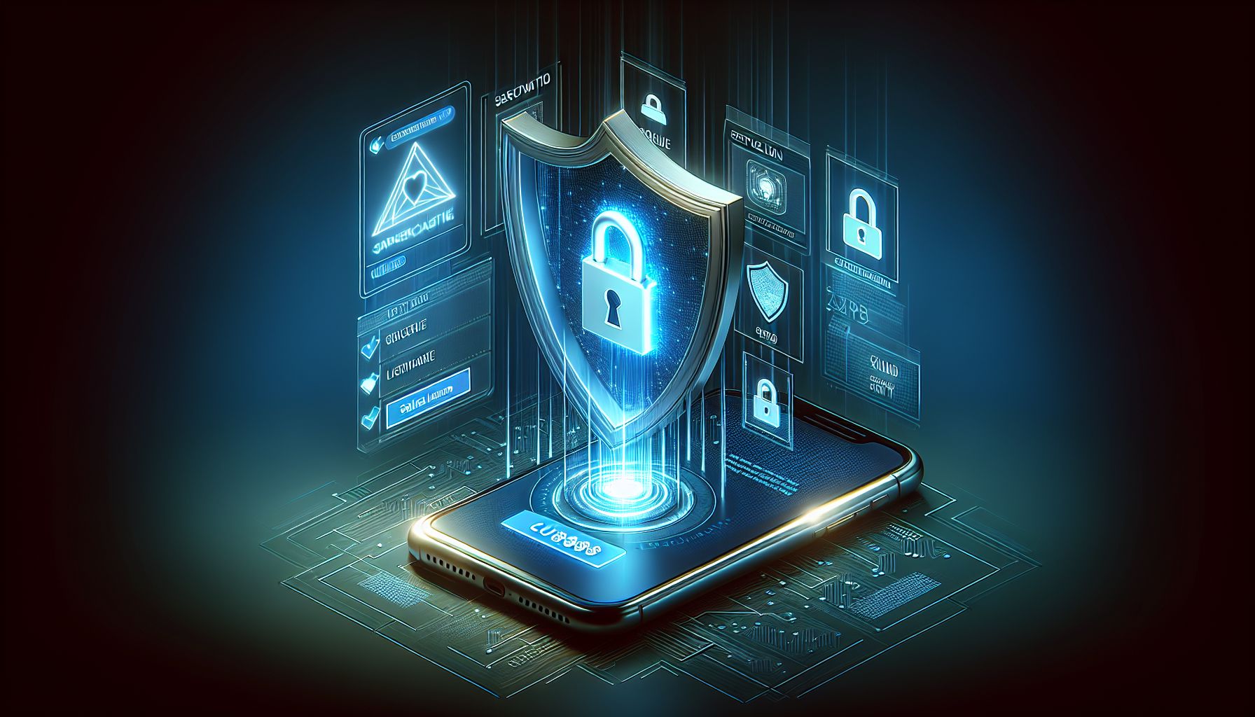 CU888 security enhancement interface with protective digital shield elements